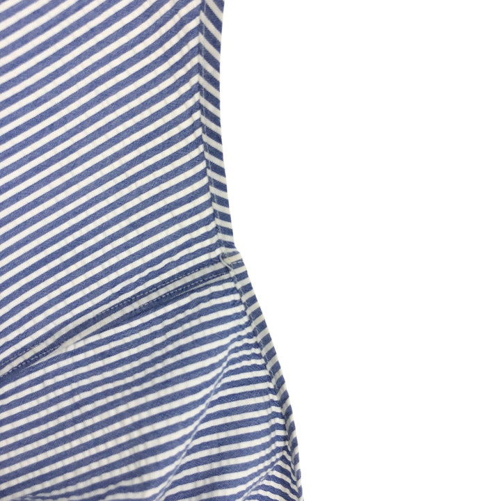 Ralph Lauren CLASSIC FIT Classic Fit Seersucker Short Sleeve Button Down Striped Shirt Men's L cotton blue type Vintage Second Hand