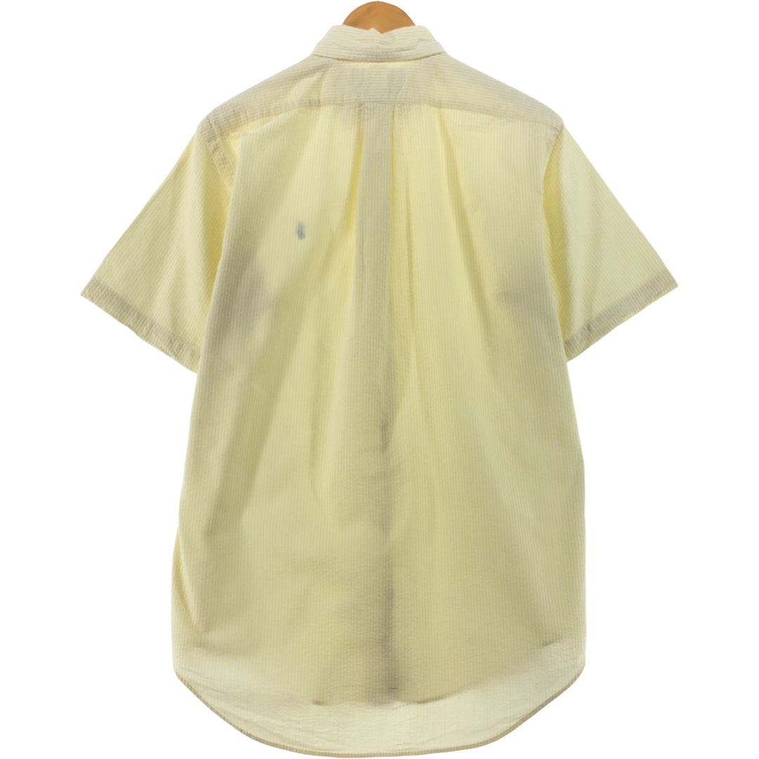 Ralph Lauren CLASSIC FIT Classic Fit Seersucker Short Sleeve Button Down Striped Shirt Men's S cotton white type Vintage Second Hand