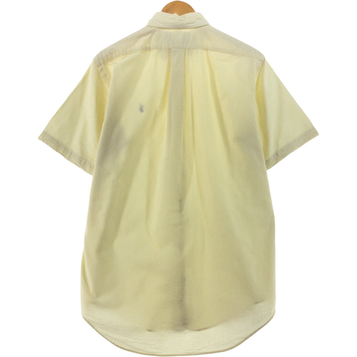 Ralph Lauren CLASSIC FIT Classic Fit Seersucker Short Sleeve Button Down Striped Shirt Men's S cotton white type Vintage Second Hand