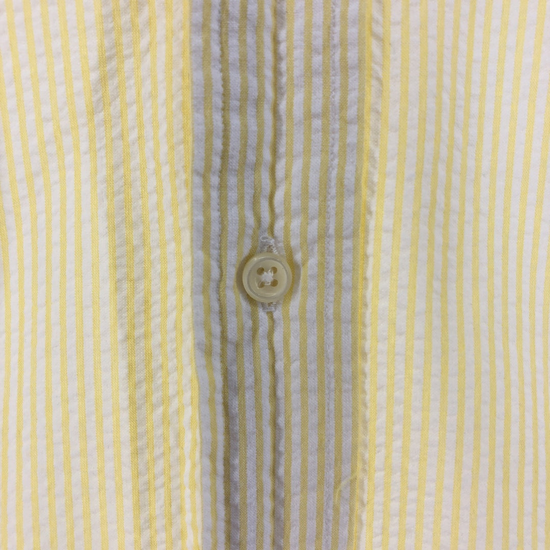 Ralph Lauren CLASSIC FIT Classic Fit Seersucker Short Sleeve Button Down Striped Shirt Men's S cotton white type Vintage Second Hand