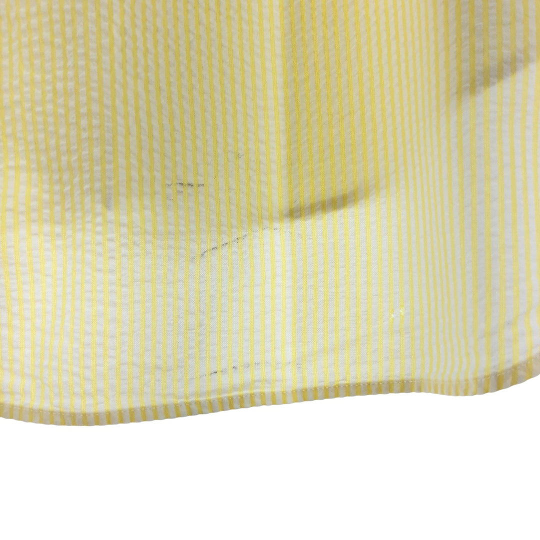 Ralph Lauren CLASSIC FIT Classic Fit Seersucker Short Sleeve Button Down Striped Shirt Men's S cotton white type Vintage Second Hand