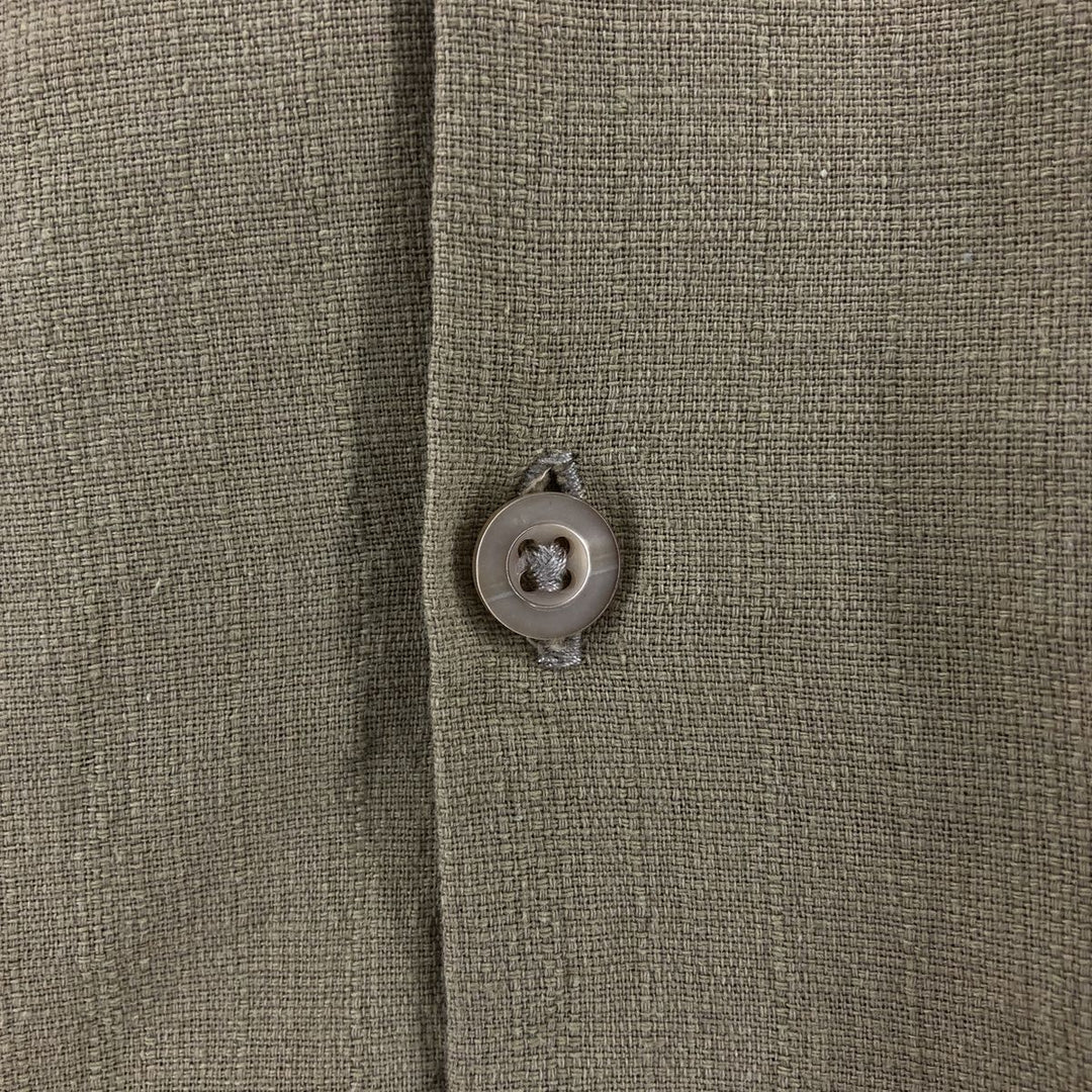 SAN LORENZO Short Sleeve Open Collar Mexican Shirt Cuban Shirt Men's M Size unclear Beige type Vintage Second Hand