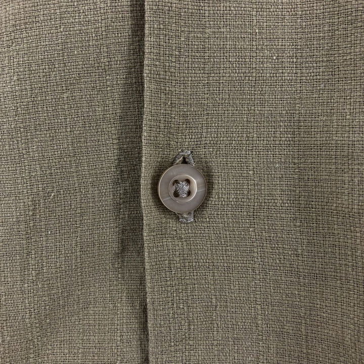 SAN LORENZO Short Sleeve Open Collar Mexican Shirt Cuban Shirt Men's M Size unclear Beige type Vintage Second Hand