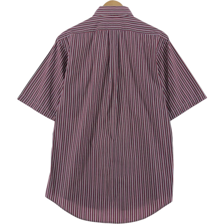 Ralph Lauren CUSTOM FIT short sleeve button down striped shirt men's size M cotton red type Vintage Second Hand