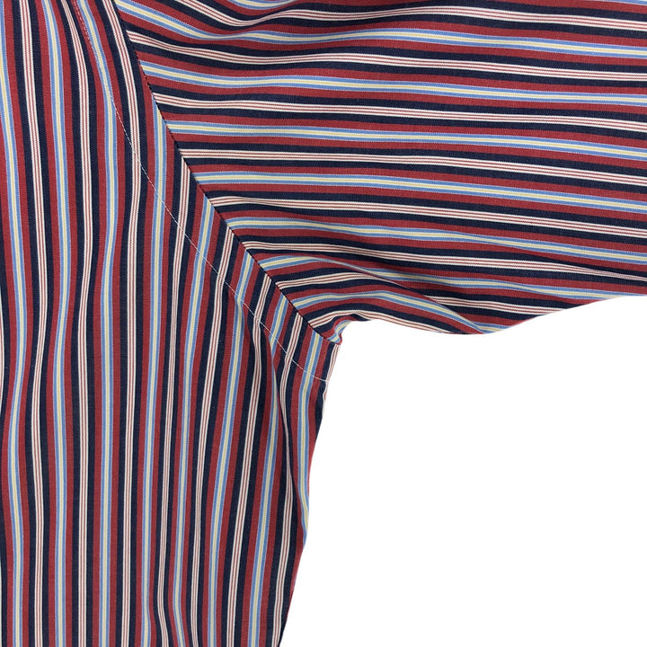 Ralph Lauren CUSTOM FIT short sleeve button down striped shirt men's size M cotton red type Vintage Second Hand