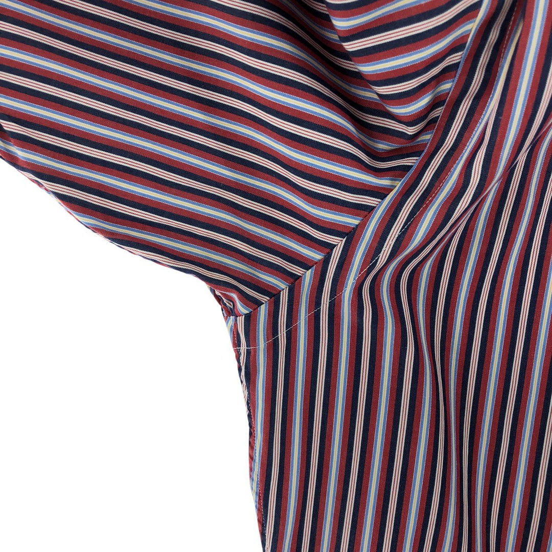 Ralph Lauren CUSTOM FIT short sleeve button down striped shirt men's size M cotton red type Vintage Second Hand