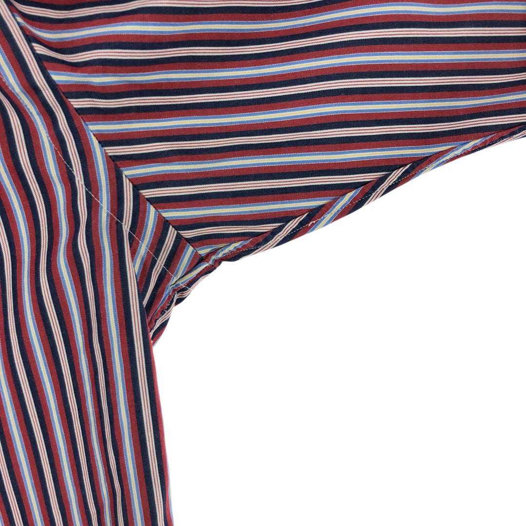 Ralph Lauren CUSTOM FIT short sleeve button down striped shirt men's size M cotton red type Vintage Second Hand
