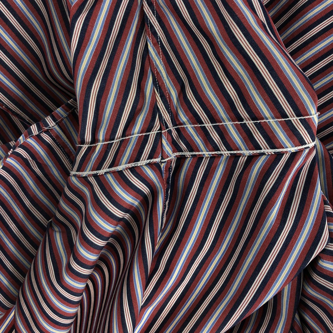 Ralph Lauren CUSTOM FIT short sleeve button down striped shirt men's size M cotton red type Vintage Second Hand