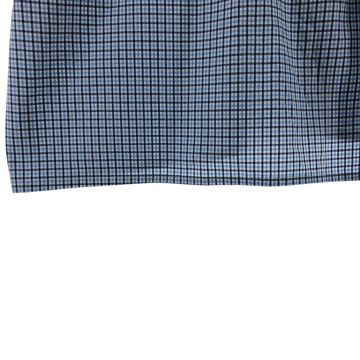 Ralph Lauren Classic Fit Check Pattern Short Sleeve Button Down Shirt Women's XXL cotton Blue type light blue Vintage Second Hand