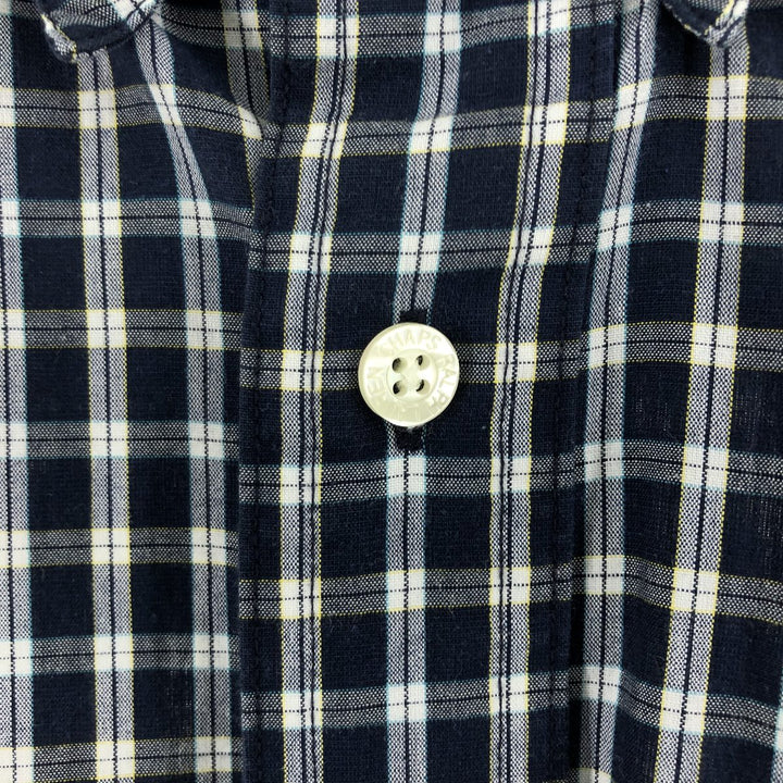 Ralph Lauren CHAPS short sleeve button down check shirt men's size L cotton blue type Vintage Second Hand