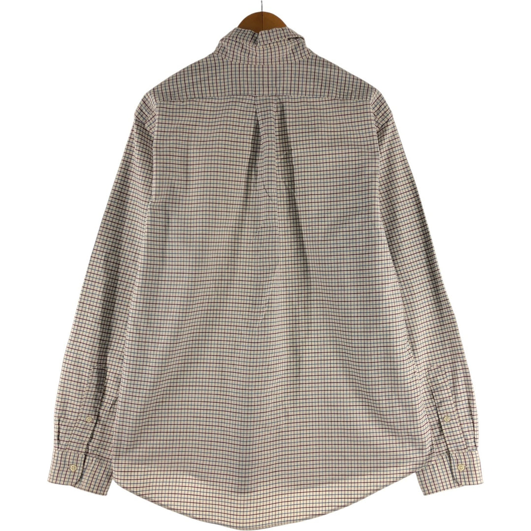 Ralph Lauren CUSTOM FIT long sleeve button down check shirt men's XL size cotton white type Vintage Second Hand