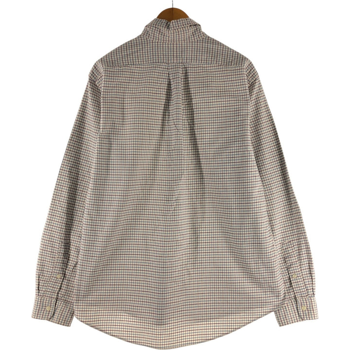 Ralph Lauren CUSTOM FIT long sleeve button down check shirt men's XL size cotton white type Vintage Second Hand