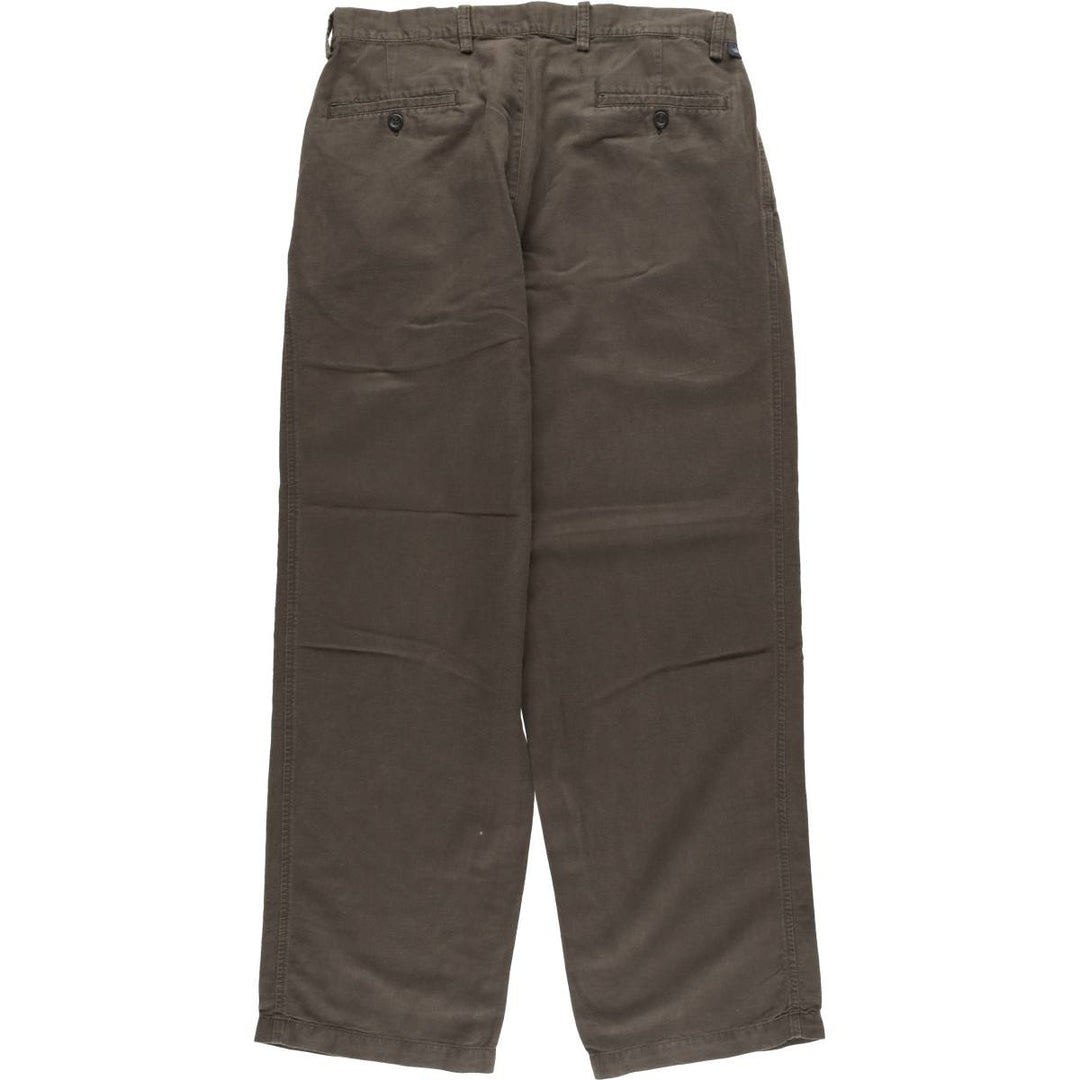 00'S Dockers Pleated Relaxed Fit Two-pleat Linen Pants Slacks Men's W33 linen brown type Vintage Second Hand