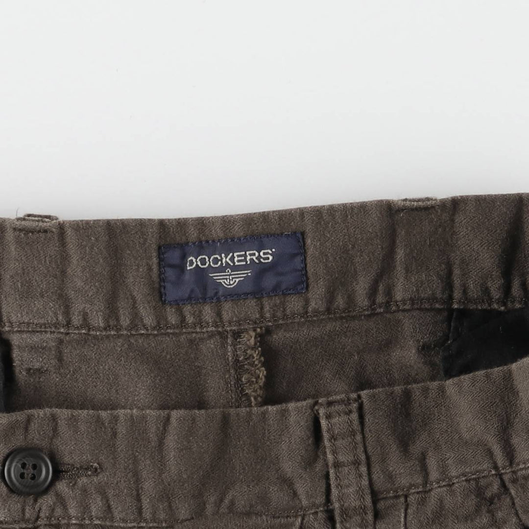 00'S Dockers Pleated Relaxed Fit Two-pleat Linen Pants Slacks Men's W33 linen brown type Vintage Second Hand