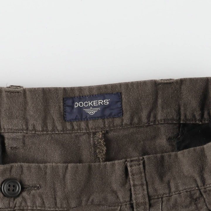 00'S Dockers Pleated Relaxed Fit Two-pleat Linen Pants Slacks Men's W33 linen brown type Vintage Second Hand