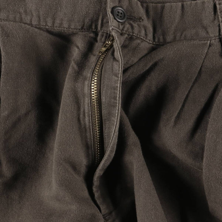00'S Dockers Pleated Relaxed Fit Two-pleat Linen Pants Slacks Men's W33 linen brown type Vintage Second Hand
