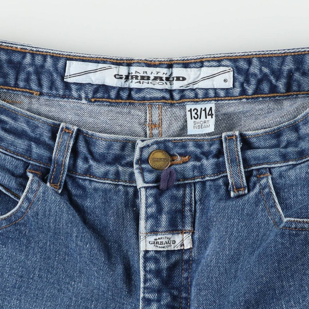 90'S Marithé François Girbaud Tapered Denim Pants Made in USA Women's L (w28) Vintage cotton blue type Vintage Second Hand