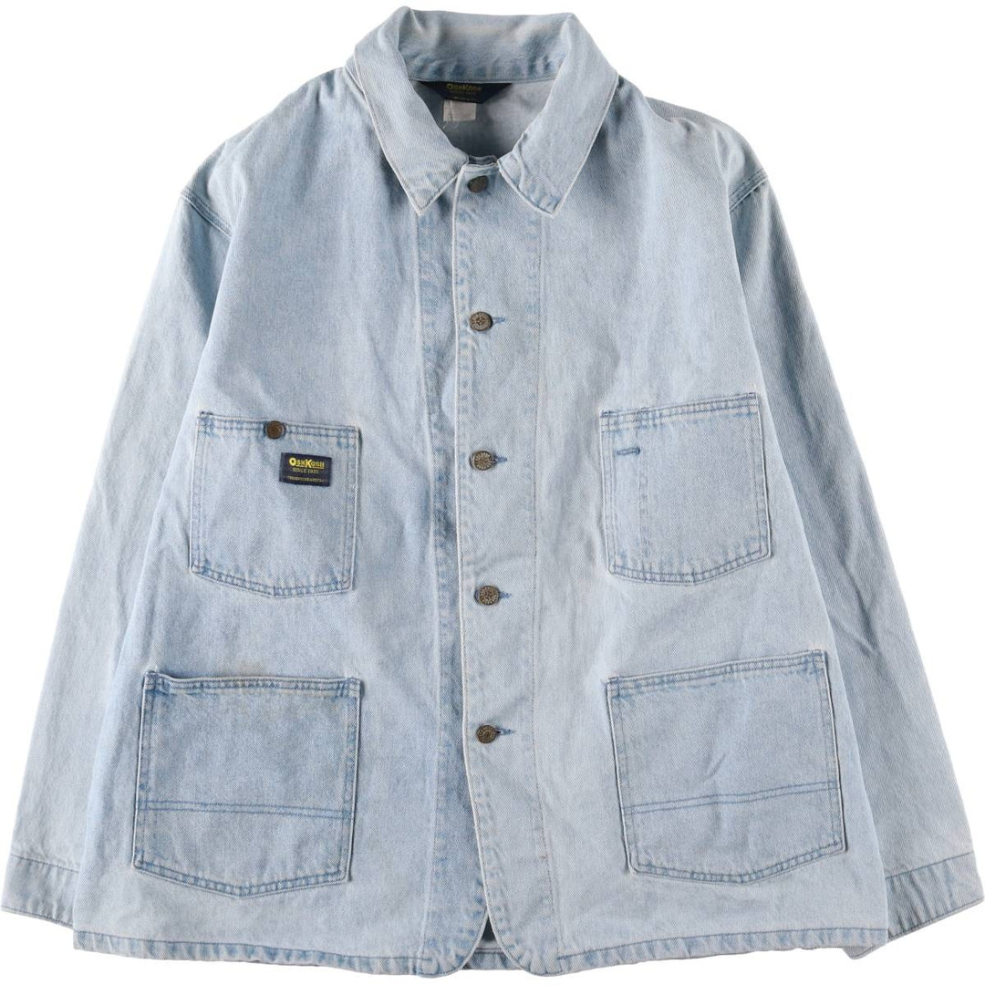 70s~80'S Osh Kosh denim coveralls made in USA, men's XL size, vintage cotton blue type Vintage Second Hand