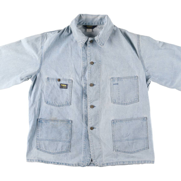 70s~80'S Osh Kosh denim coveralls made in USA, men's XL size, vintage cotton blue type Vintage Second Hand