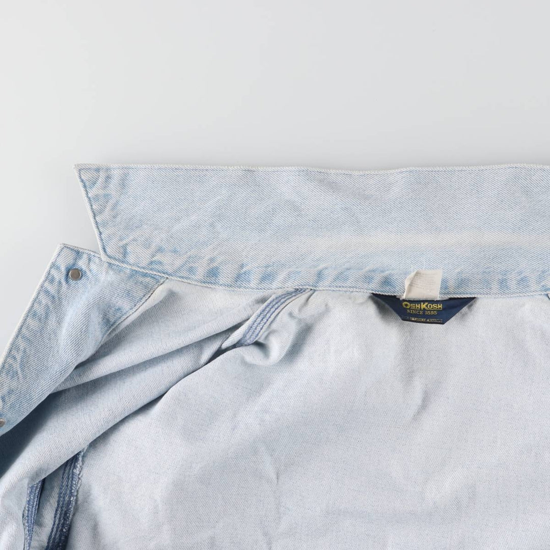 70s~80'S Osh Kosh denim coveralls made in USA, men's XL size, vintage cotton blue type Vintage Second Hand