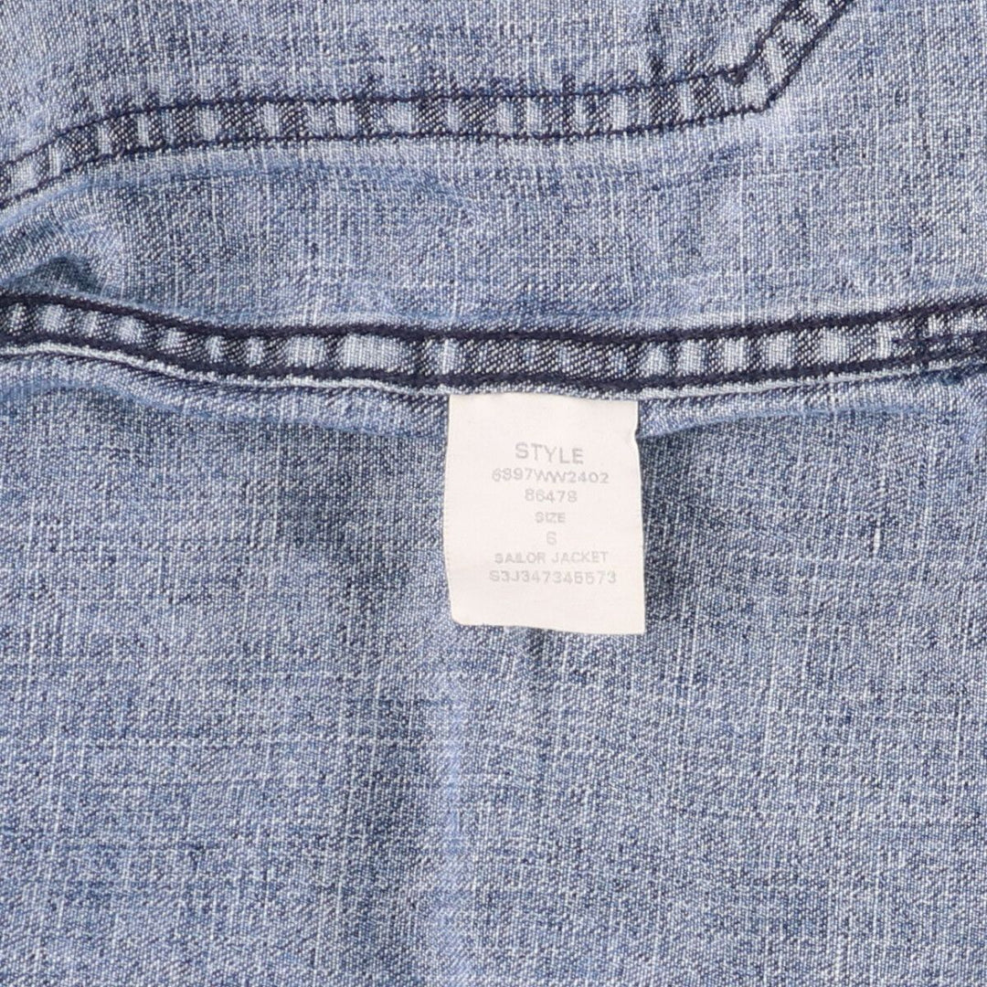 Ralph Lauren POLO JEANS COMPANY shawl collar denim tailored jacket for women, size S cotton blue type Vintage Second Hand