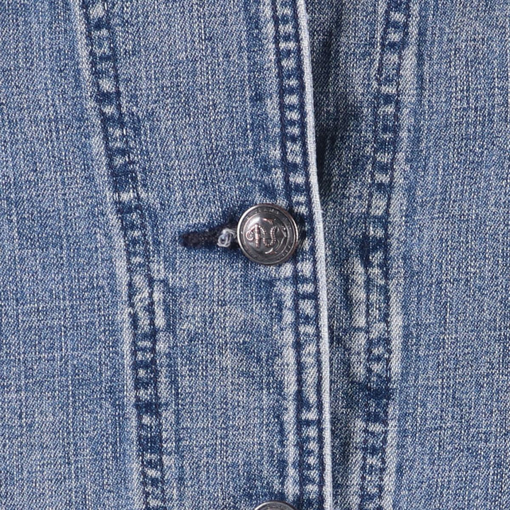 Ralph Lauren POLO JEANS COMPANY shawl collar denim tailored jacket for women, size S cotton blue type Vintage Second Hand