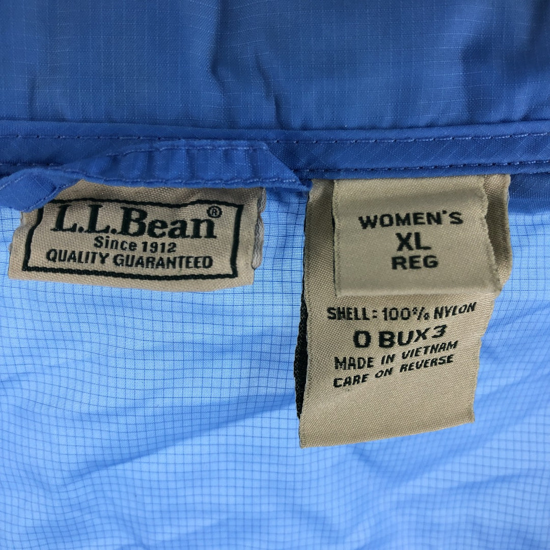 LLBean Ripstop Nylon Jacket for Women (XL size) Nylon Blue type light blue Vintage Second Hand