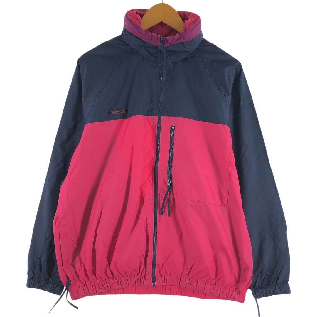 90'S Columbia White Tag Nylon Jacket, Women's Size L, Vintage Nylon pink type Vintage Second Hand