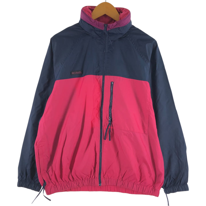 90'S Columbia White Tag Nylon Jacket, Women's Size L, Vintage Nylon pink type Vintage Second Hand
