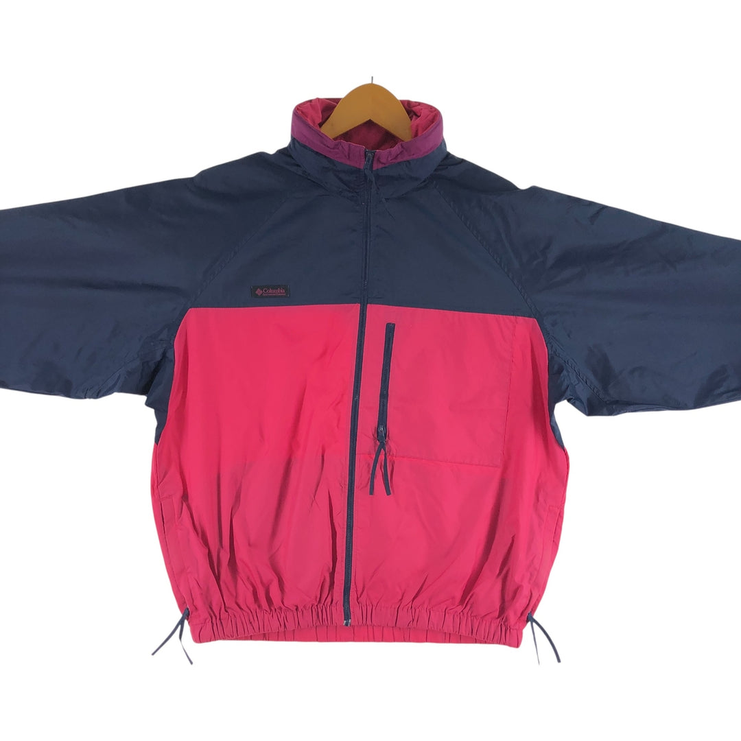 90'S Columbia White Tag Nylon Jacket, Women's Size L, Vintage Nylon pink type Vintage Second Hand