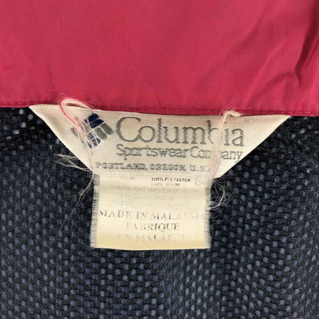 90'S Columbia White Tag Nylon Jacket, Women's Size L, Vintage Nylon pink type Vintage Second Hand