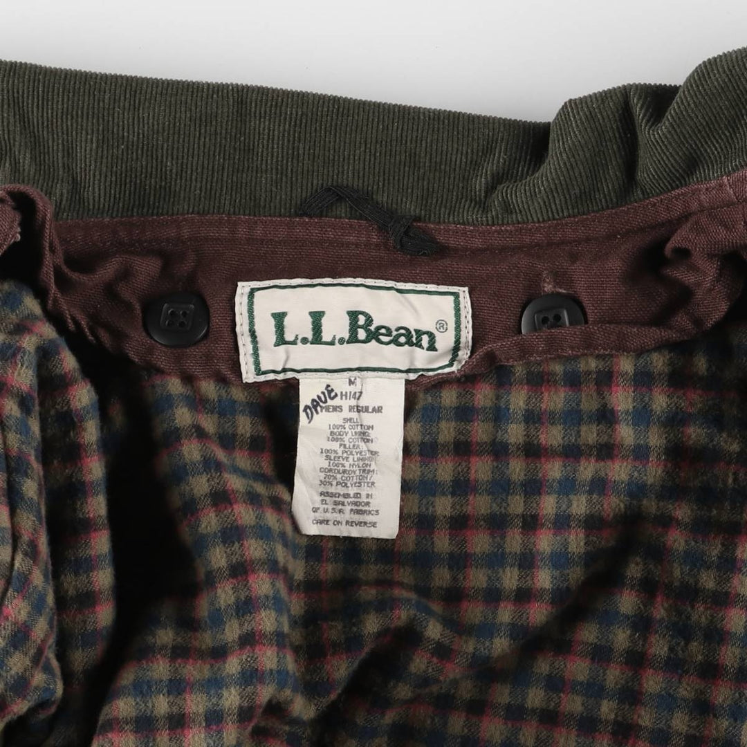 70s~80'S LLBean padded duck hunting jacket, men's size M cotton brown type Vintage Second Hand