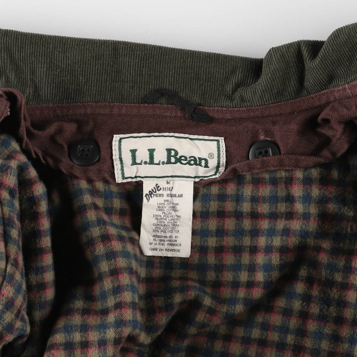 70s~80'S LLBean padded duck hunting jacket, men's size M cotton brown type Vintage Second Hand