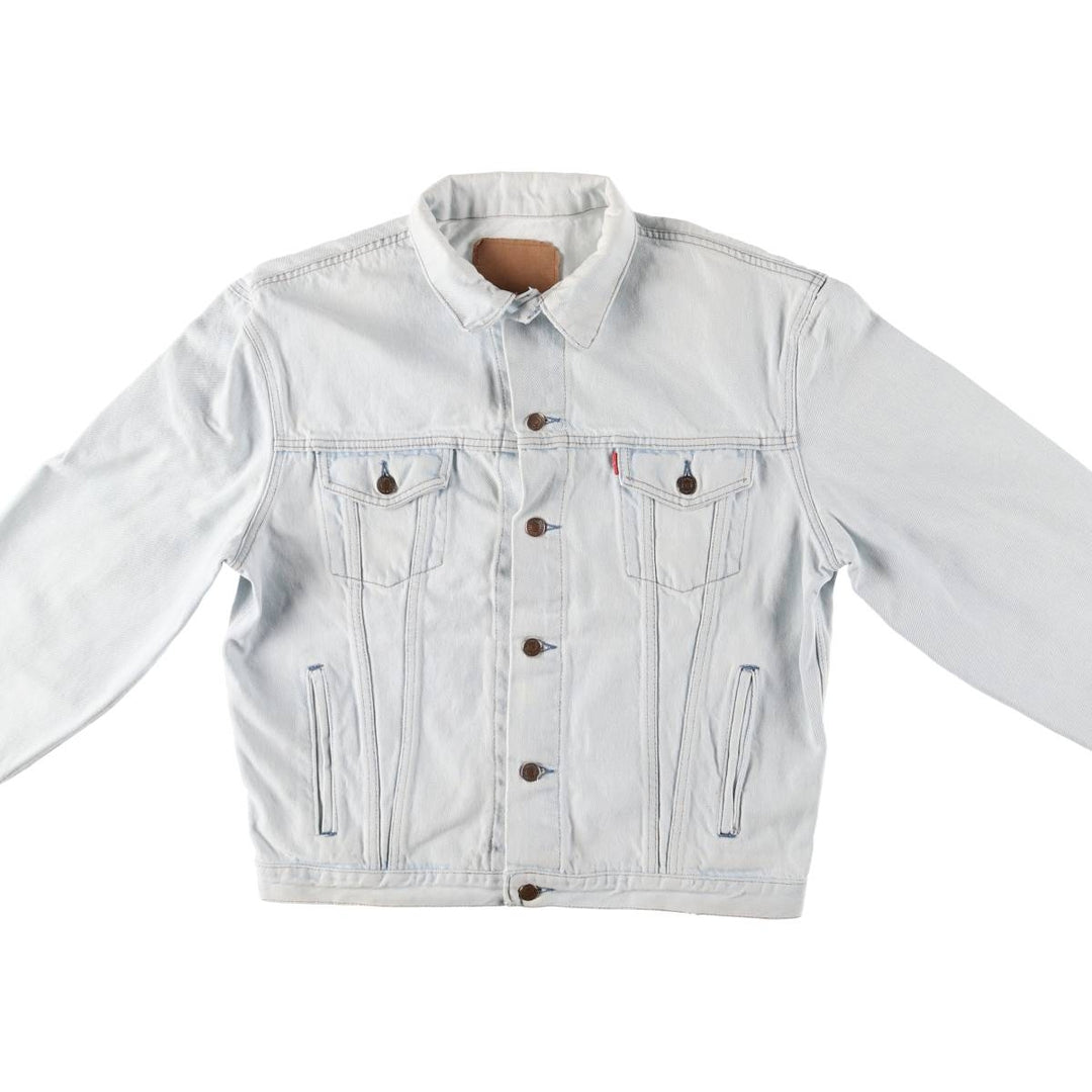 ~00'S Levi's 70503-02 Euro model denim jacket, denim jacket, made in the UK, men's size L cotton blue type Vintage Second Hand