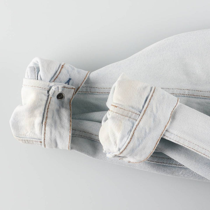 ~00'S Levi's 70503-02 Euro model denim jacket, denim jacket, made in the UK, men's size L cotton blue type Vintage Second Hand