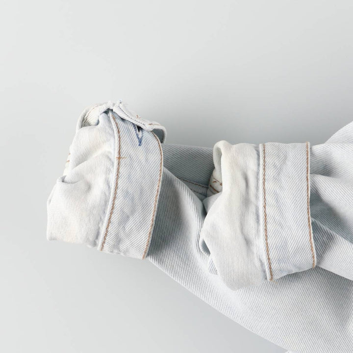 ~00'S Levi's 70503-02 Euro model denim jacket, denim jacket, made in the UK, men's size L cotton blue type Vintage Second Hand