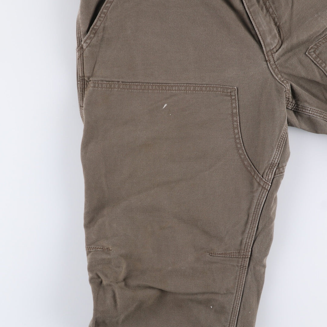 Carhartt Relaxed Fit Painted Double Knee Duck Work Pants for Men, W33 cotton Khaki type Vintage Second Hand