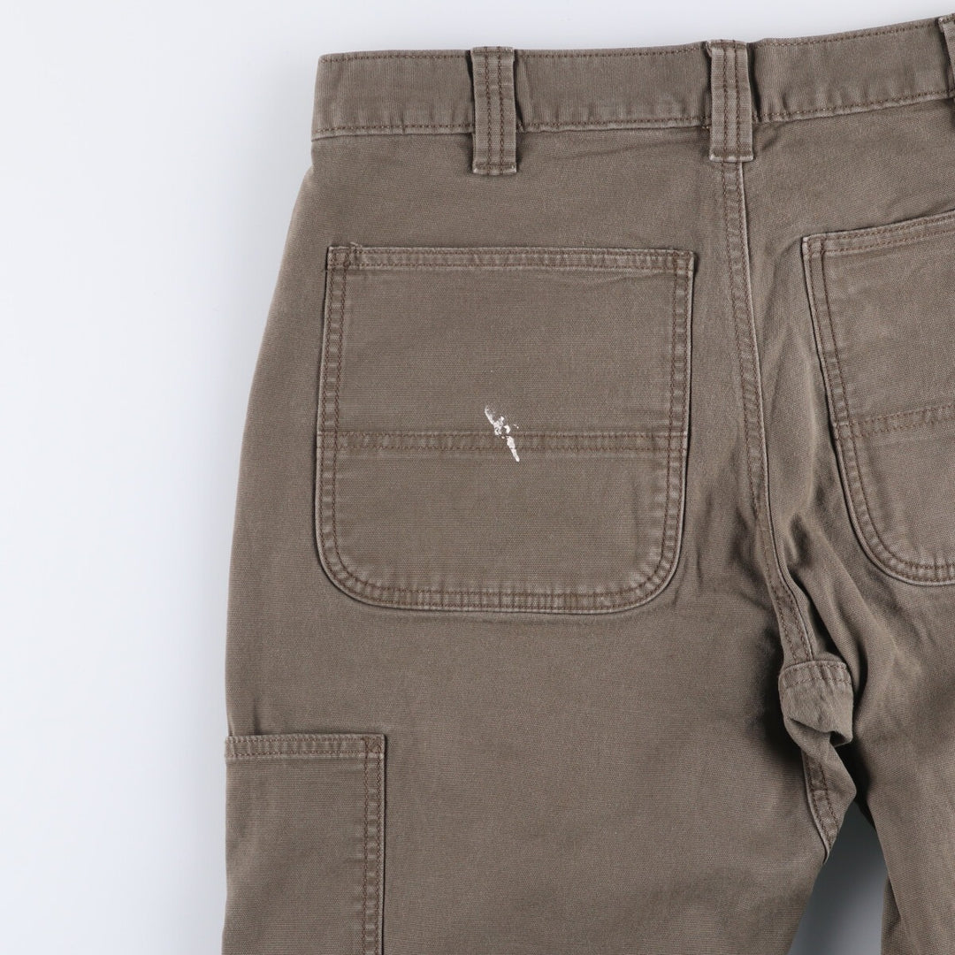 Carhartt Relaxed Fit Painted Double Knee Duck Work Pants for Men, W33 cotton Khaki type Vintage Second Hand