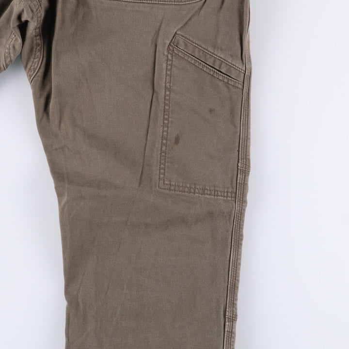 Carhartt Relaxed Fit Painted Double Knee Duck Work Pants for Men, W33 cotton Khaki type Vintage Second Hand