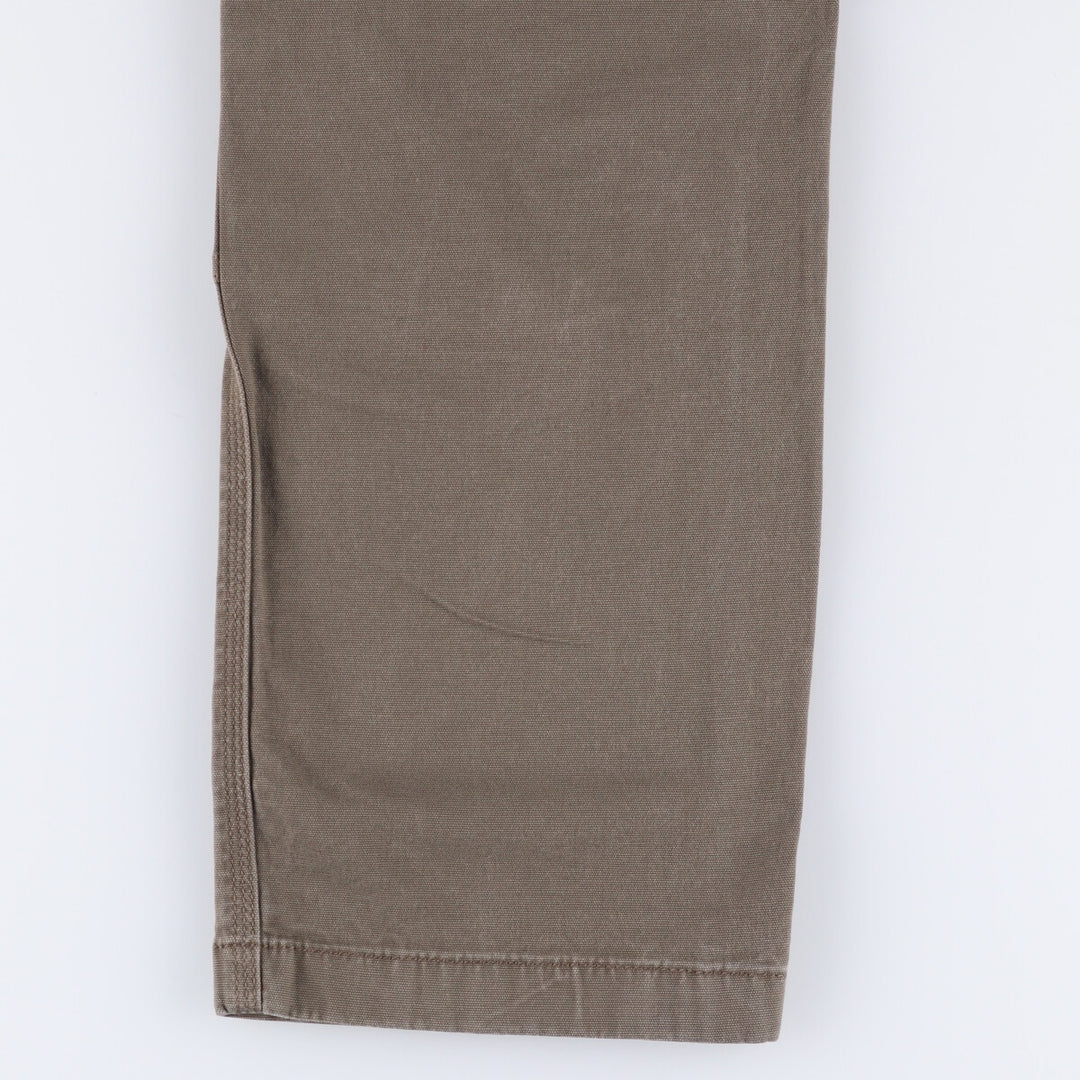 Carhartt Relaxed Fit Painted Double Knee Duck Work Pants for Men, W33 cotton Khaki type Vintage Second Hand