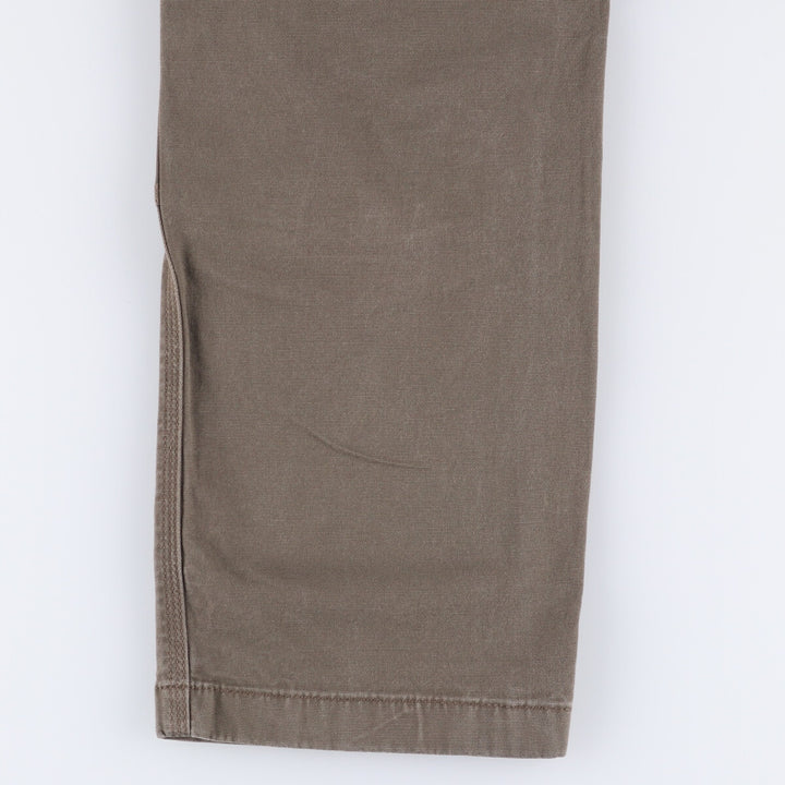 Carhartt Relaxed Fit Painted Double Knee Duck Work Pants for Men, W33 cotton Khaki type Vintage Second Hand