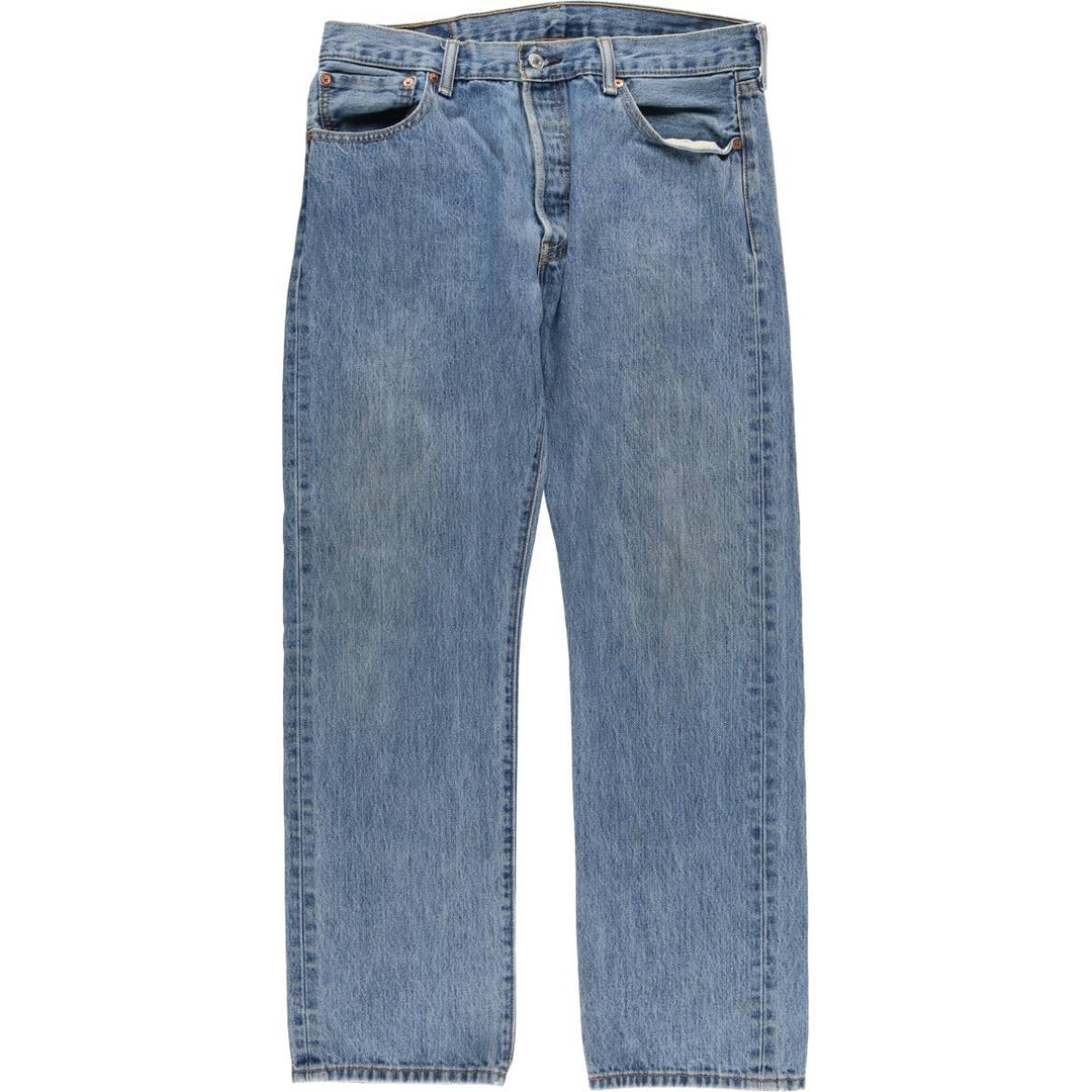 Levi's 501 straight denim pants for men, size W34 cotton blue type Vintage Second Hand