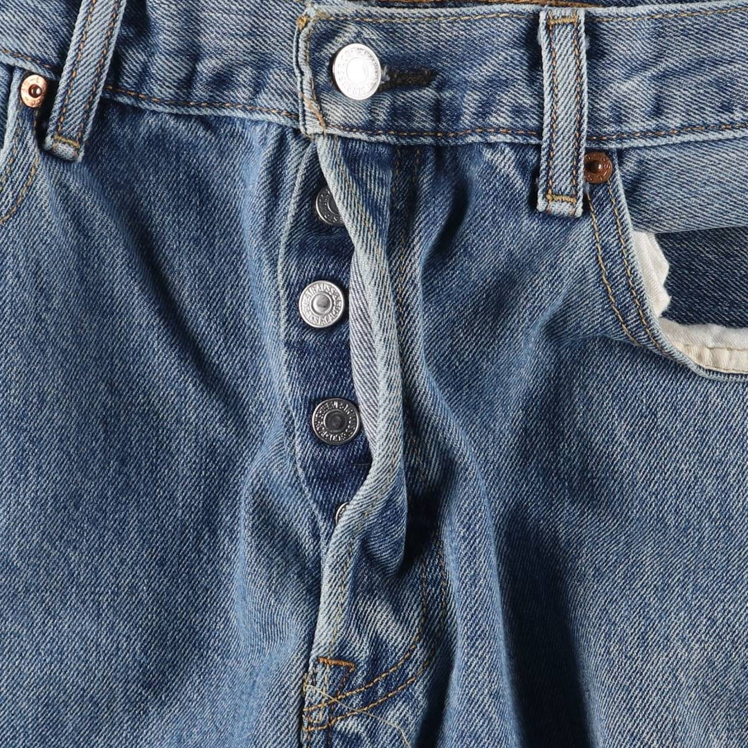 Levi's 501 straight denim pants for men, size W34 cotton blue type Vintage Second Hand