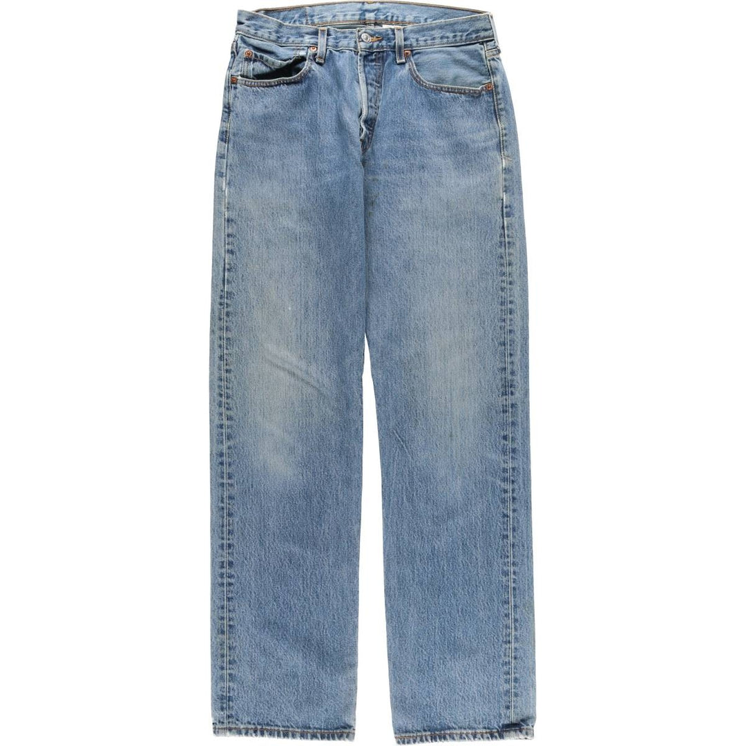 00'S Levi's 00501-0194 Straight denim pants for men, size W32 cotton blue type Vintage Second Hand