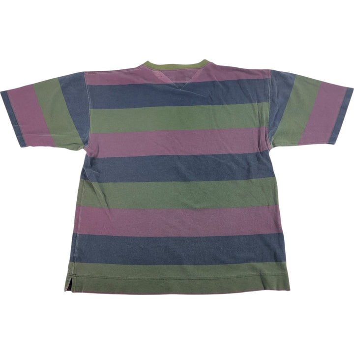 90'S Tommy Hilfiger Short Sleeve Striped T-Shirt Men's XL Vintage cotton Khaki type Vintage Second Hand