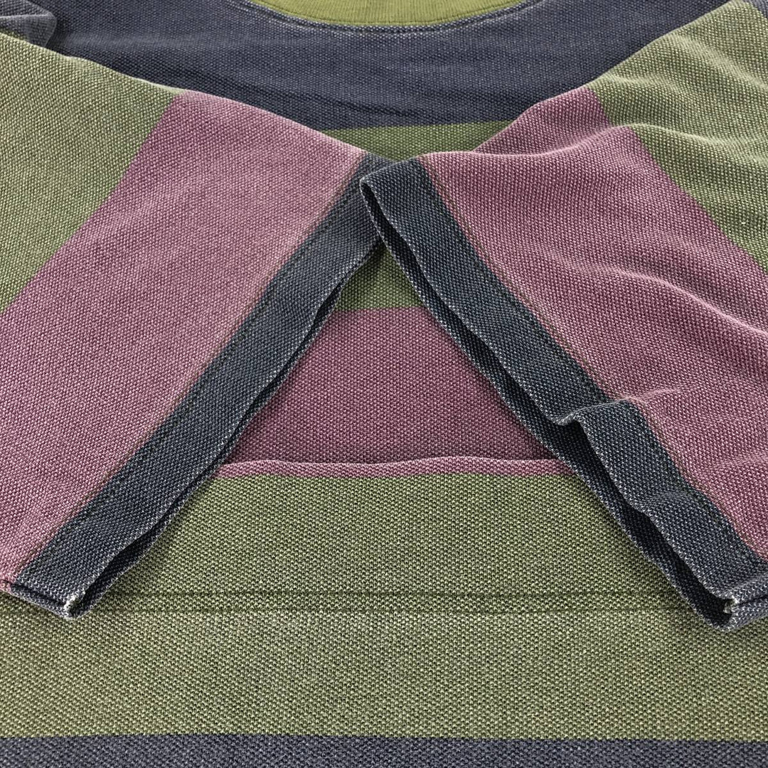 90'S Tommy Hilfiger Short Sleeve Striped T-Shirt Men's XL Vintage cotton Khaki type Vintage Second Hand