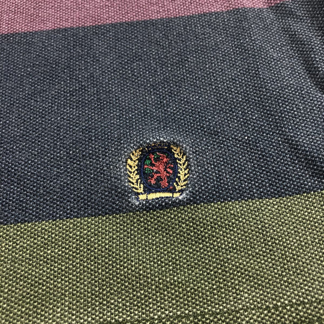 90'S Tommy Hilfiger Short Sleeve Striped T-Shirt Men's XL Vintage cotton Khaki type Vintage Second Hand