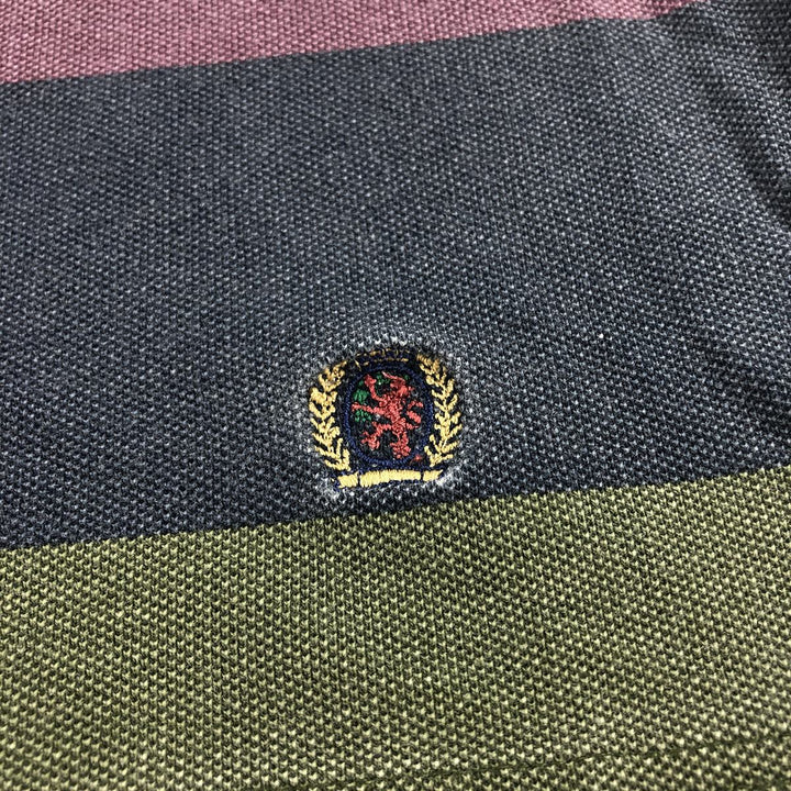90'S Tommy Hilfiger Short Sleeve Striped T-Shirt Men's XL Vintage cotton Khaki type Vintage Second Hand