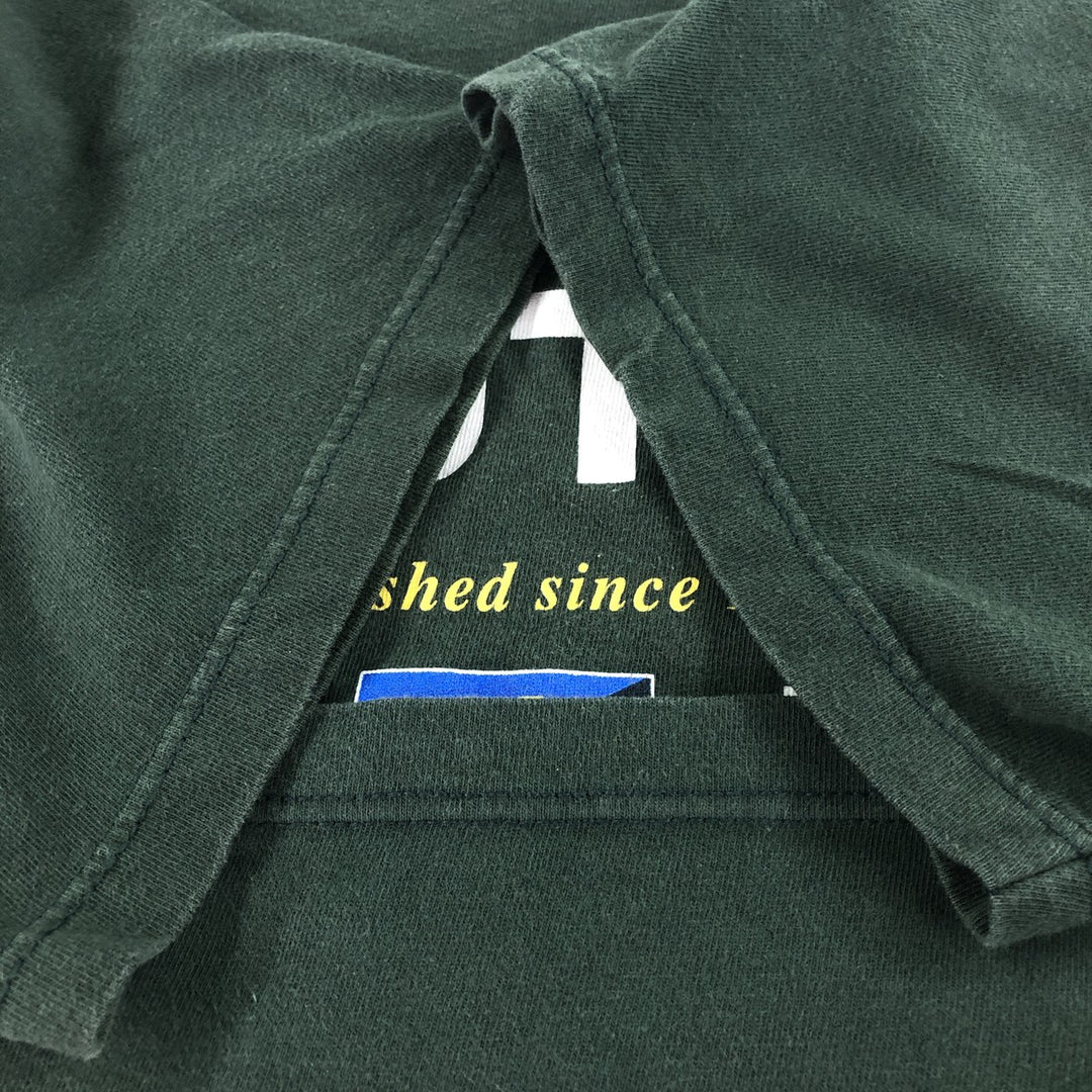 90'S Nautica Short Sleeve Logo T-Shirt Made in USA Men's XL Vintage cotton Green type dark green Vintage Second Hand