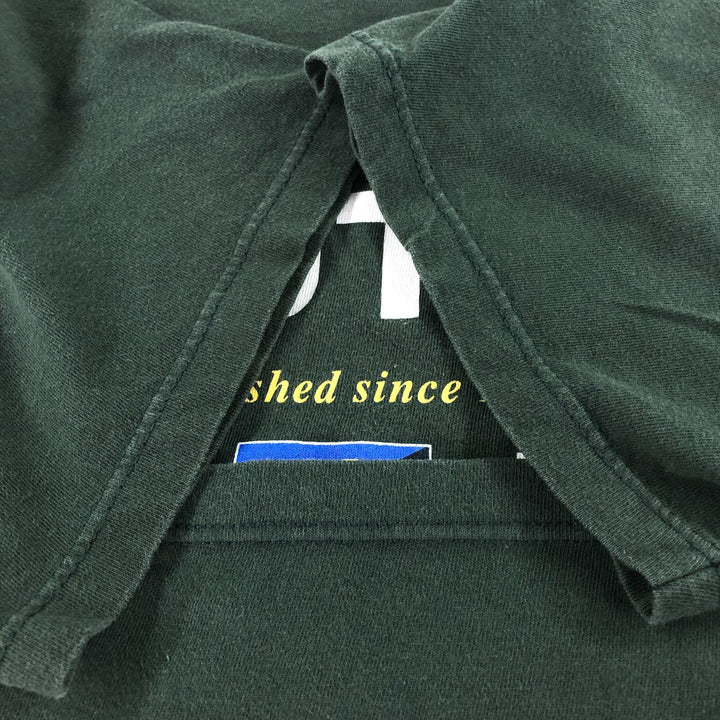 90'S Nautica Short Sleeve Logo T-Shirt Made in USA Men's XL Vintage cotton Green type dark green Vintage Second Hand